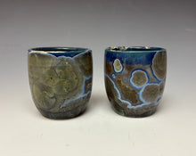 Load image into Gallery viewer, Cobalt Galaxy Crystalline Glazed Sake Cup
