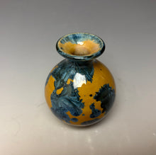 Load image into Gallery viewer, Blue and Orange Crystalline Mini Vase