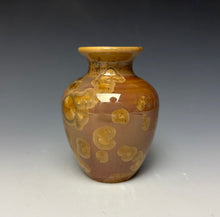 Load image into Gallery viewer, Iced Caramel Crystalline Glazed Mini Vase 3