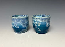 Load image into Gallery viewer, Atlantic Storm Blue Crystalline Sake Cup