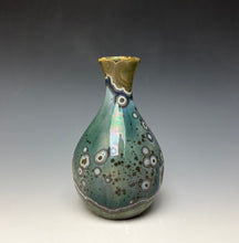 Load image into Gallery viewer, Deep Green Galaxy Crystalline Glazed Mini Vase