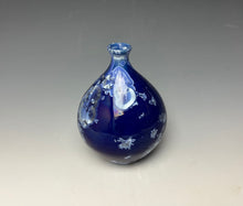 Load image into Gallery viewer, Winter Sky Blue Crystalline Glazed Mini Vase #2
