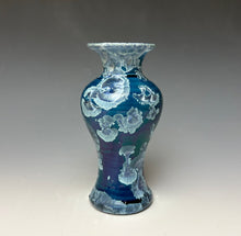 Load image into Gallery viewer, Crystalline Glazed Mini Vase in Atlantic Storm Blue 6