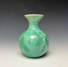 Load image into Gallery viewer, Light Green Crystalline Glazed Mini Vase
