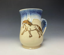 Load image into Gallery viewer, Gold Galloping Horse Mug - Amethyst