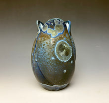 Load image into Gallery viewer, Tulip Vase- Cobalt Galaxy #1