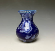 Load image into Gallery viewer, Winter Sky Blue Crystalline Glazed Mini Vase #3