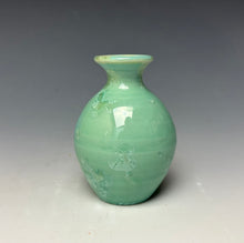 Load image into Gallery viewer, Light Green Crystalline Glazed Mini Vase #5
