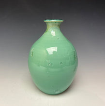 Load image into Gallery viewer, Light Green Crystalline Glazed Mini Vase #2