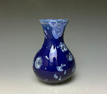 Load image into Gallery viewer, Winter Sky Blue Crystalline Glazed Mini Vase