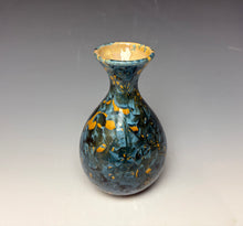 Load image into Gallery viewer, Blue and Orange Crystalline Mini Vase 2
