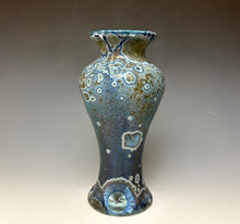 Load image into Gallery viewer, Cobalt Galaxy Crystalline Glazed Vase 7