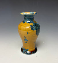 Load image into Gallery viewer, Blue and Orange Crystalline Mini Vase 4