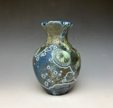 Load image into Gallery viewer, Cobalt Galaxy Crystalline Glazed Vase 5