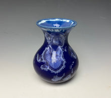 Load image into Gallery viewer, Winter Sky Blue Crystalline Glazed Mini Vase #3
