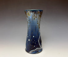Load image into Gallery viewer, Cobalt Galaxy Crystalline Glazed Vase 3