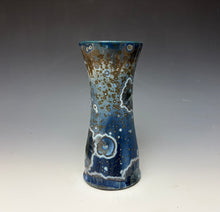 Load image into Gallery viewer, Cobalt Galaxy Crystalline Glazed Vase 3
