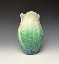 Load image into Gallery viewer, Tulip Vase- Ivory, emerald and blue