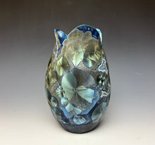 Load image into Gallery viewer, Tulip Vase- Cobalt Galaxy #2