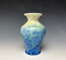 Load image into Gallery viewer, Crystalline Mini Vase in Ivory and Teal