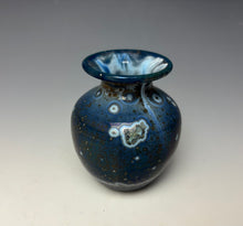 Load image into Gallery viewer, Cobalt Galaxy Crystalline Glazed Mini Vase 2