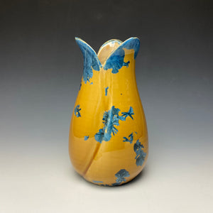 Tulip Vase- Blue and Orange #10