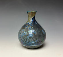 Load image into Gallery viewer, Cobalt Galaxy Crystalline Glazed Mini Vase 7