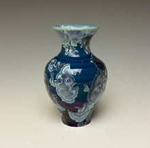 Load image into Gallery viewer, Crystalline Glazed Mini Vase in Atlantic Storm Blue 2