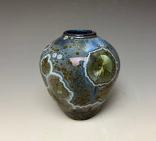 Load image into Gallery viewer, Cobalt Galaxy Crystalline Glazed Mini Vase 3