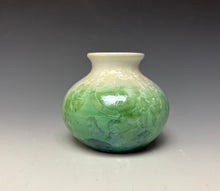 Load image into Gallery viewer, Crystalline Mini Vase in Ivory and Green