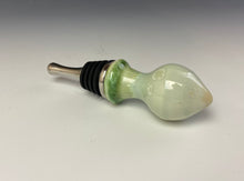 Load image into Gallery viewer, Crystalline Glazed Bottle Stopper- Moss Green