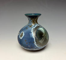 Load image into Gallery viewer, Cobalt Galaxy Crystalline Glazed Mini Vase 2