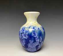 Load image into Gallery viewer, Crystalline Mini Vase in Ivory and Blue