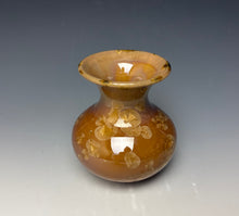 Load image into Gallery viewer, Iced Caramel Crystalline Glazed Mini Vase #2