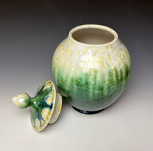Load image into Gallery viewer, Ivory and Emerald Crystalline Jar