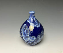 Load image into Gallery viewer, Winter Sky Blue Crystalline Glazed Mini Vase #2