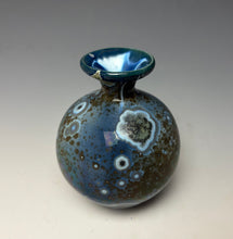 Load image into Gallery viewer, Cobalt Galaxy Crystalline Glazed Mini Vase 5