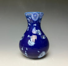 Load image into Gallery viewer, Winter Sky Blue Crystalline Glazed Mini Vase