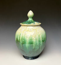 Load image into Gallery viewer, Ivory and Emerald Crystalline Jar