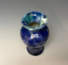 Load image into Gallery viewer, Royal Blue Crystalline Glazed Mini Vase