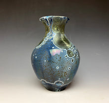 Load image into Gallery viewer, Cobalt Galaxy Crystalline Glazed Vase 6