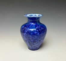 Load image into Gallery viewer, Royal Blue Crystalline Glazed Mini Vase