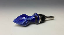 Load image into Gallery viewer, Crystalline Glazed Bottle Stopper- Winter Sky Blue #1
