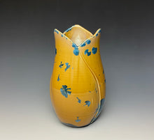 Load image into Gallery viewer, Tulip Vase- Blue and Orange #3