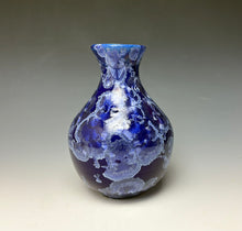 Load image into Gallery viewer, Winter Sky Blue Crystalline Glazed Vase 3