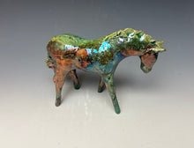Load image into Gallery viewer, Copper Raku Horse 875