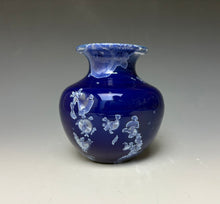 Load image into Gallery viewer, Winter Sky Blue Crystalline Glazed Mini Vase #3
