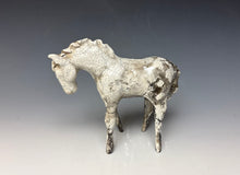 Load image into Gallery viewer, White Crackle Raku Horse 879