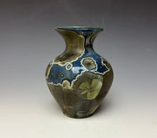 Load image into Gallery viewer, Cobalt Galaxy Crystalline Glazed Mini Vase 5