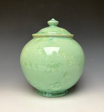 Load image into Gallery viewer, Mint Green Crystalline Glazed Jar